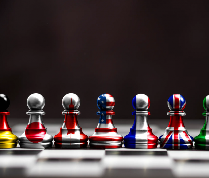 chess pieces on a board